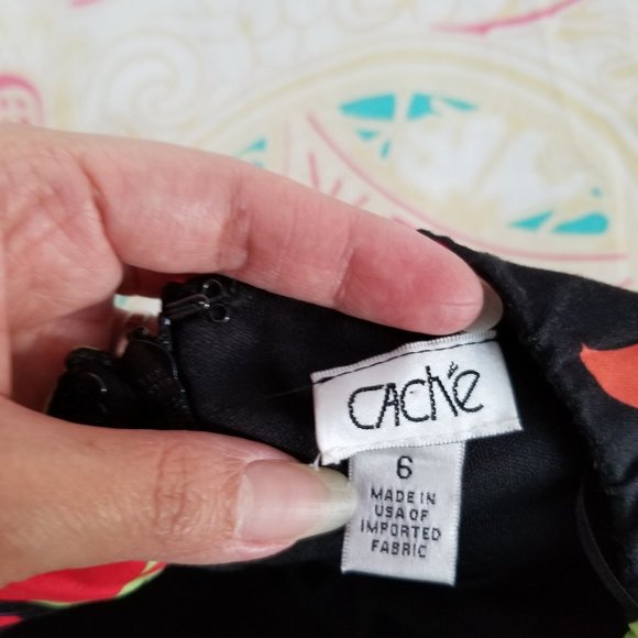 Cache one shoulder dress - Size 6 - Picture 3 of 4